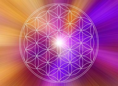 soyut yaşam çiçeği mandala arka planı