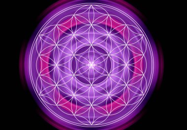 soyut yaşam çiçeği mandala arka planı