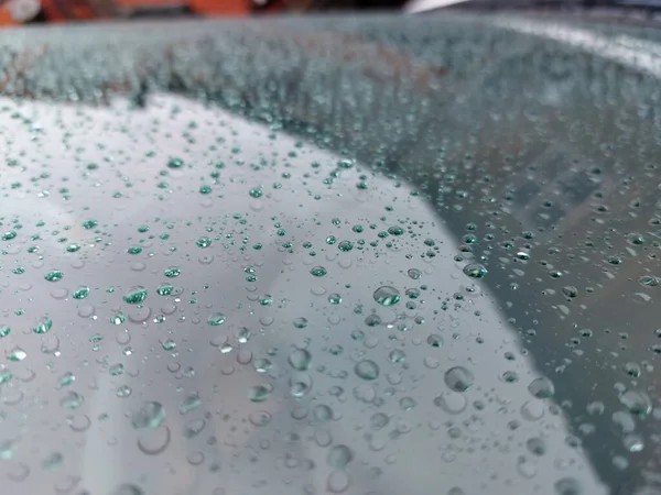 Wassertropfen Auf Fenster Freien — Stockfoto