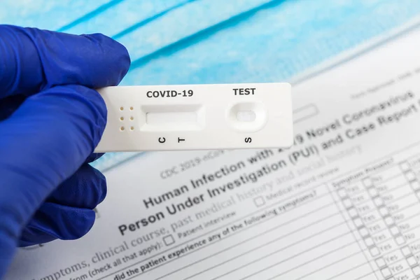 Тест Вірусну Хворобу Covid Криза Коронавірусу Глобальний Пандемічний Спалах Тестовий — стокове фото