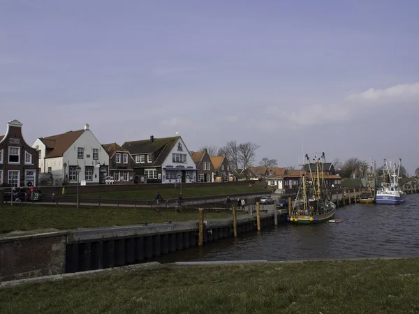 Harbour greetsiel térképén — Stock Fotó