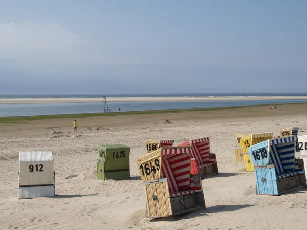Пляж langeoog — стоковое фото