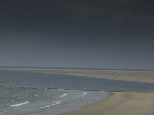 Beach, borkum térképén — Stock Fotó