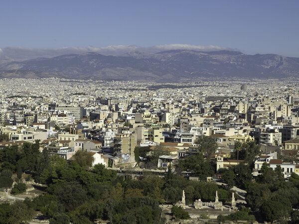 The City of Athens in greece