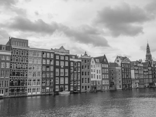 Cidade Amsterdam Nas Terras Baixas — Fotografia de Stock