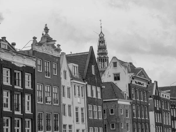 Cidade Amsterdam Nas Terras Baixas — Fotografia de Stock