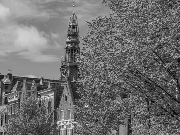 Cidade Amsterdam Nas Terras Baixas — Fotografia de Stock