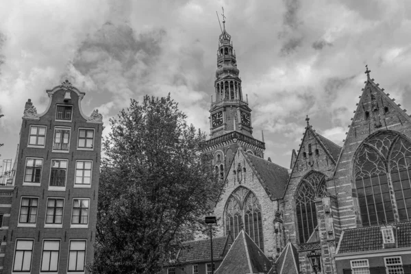 Cidade Amsterdam Nas Terras Baixas — Fotografia de Stock