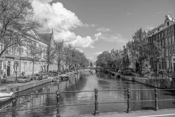 Cidade Amsterdam Nas Terras Baixas — Fotografia de Stock