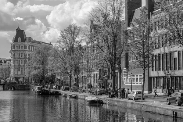 Cidade Amsterdam Nas Terras Baixas — Fotografia de Stock