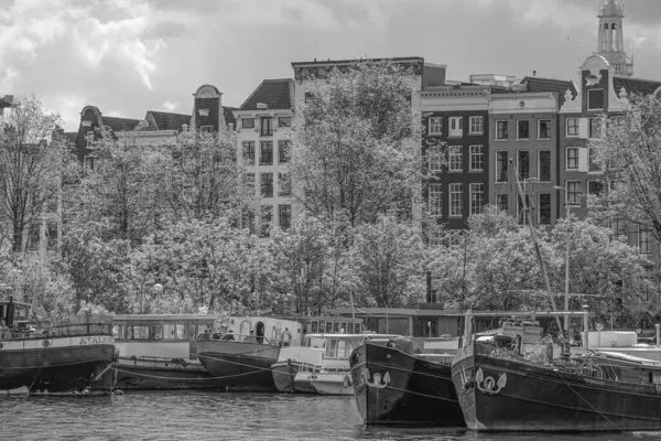 Cidade Amsterdam Nas Terras Baixas — Fotografia de Stock