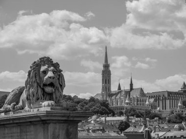 Tuna nehrinin oradaki Budapeşte şehri.