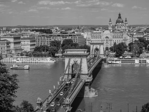 Budapest Városa Danube Folyónál — Stock Fotó