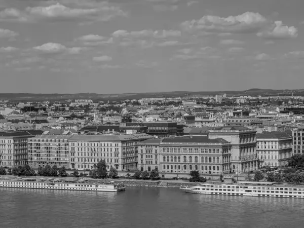 Budapest Városa Danube Folyónál — Stock Fotó