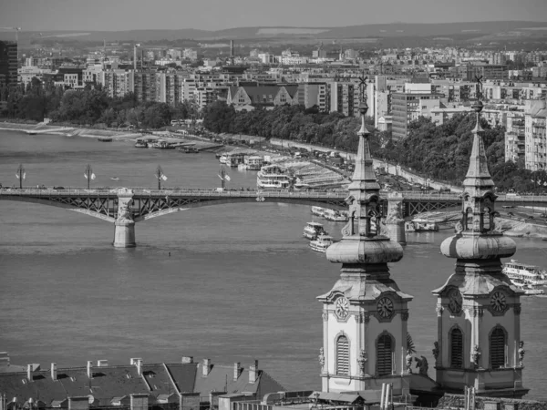 Budapest Városa Danube Folyónál — Stock Fotó