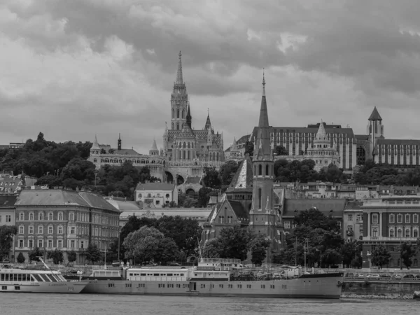 Budapest Városa Danube Folyónál — Stock Fotó