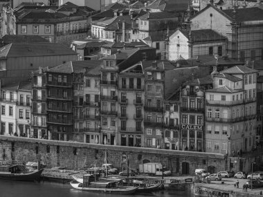Porto Portekiz 'deki Douro Nehri' nde.