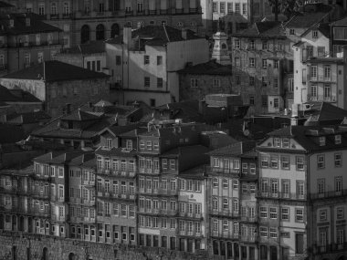 Porto Portekiz 'deki Douro Nehri' nde.