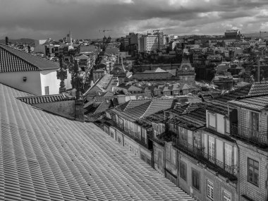 Porto Portekiz 'deki Douro Nehri' nde.