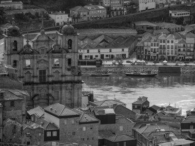 Porto Portekiz 'deki Douro Nehri' nde.