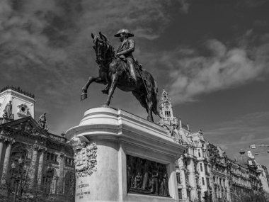 Porto Portekiz 'deki Douro Nehri' nde.