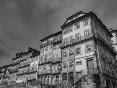 Porto Portekiz 'deki Douro Nehri' nde.