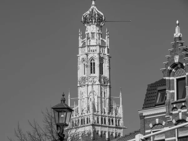 Städerna Dordrecht Och Haarlem Nederländerna — Stockfoto