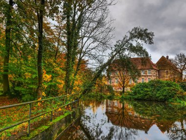 Alman Muensterland 'inde sonbahar zamanı