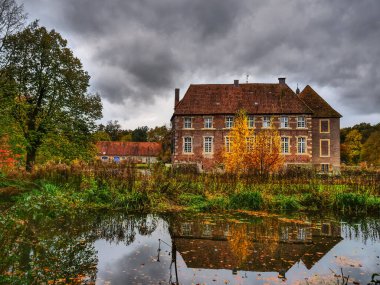 Alman Muensterland 'inde sonbahar zamanı