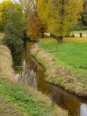 Alman Muensterland 'inde sonbahar zamanı