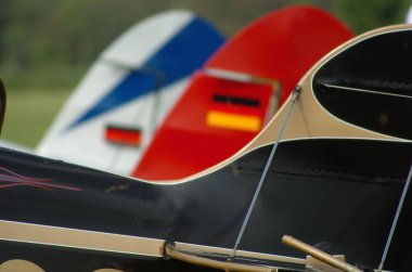 Almanya 'da küçük bir havaalanında uçaklar