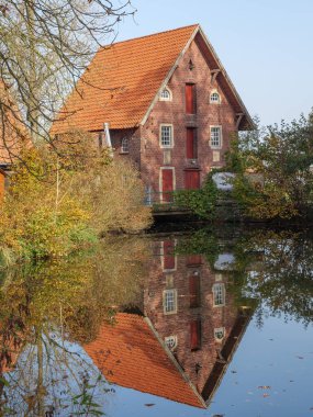 Legden yakınlarındaki Alman Muensterland 'inde sonbahar mevsimi