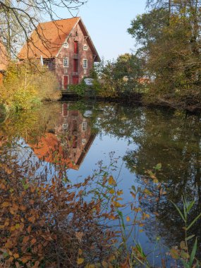 Legden yakınlarındaki Alman Muensterland 'inde sonbahar mevsimi