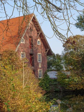 Legden yakınlarındaki Alman Muensterland 'inde sonbahar mevsimi