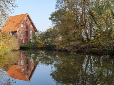 Legden yakınlarındaki Alman Muensterland 'inde sonbahar mevsimi