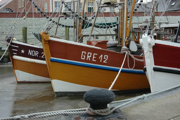 Wintertijd Greetsiel Aan Noordzee — Stockfoto