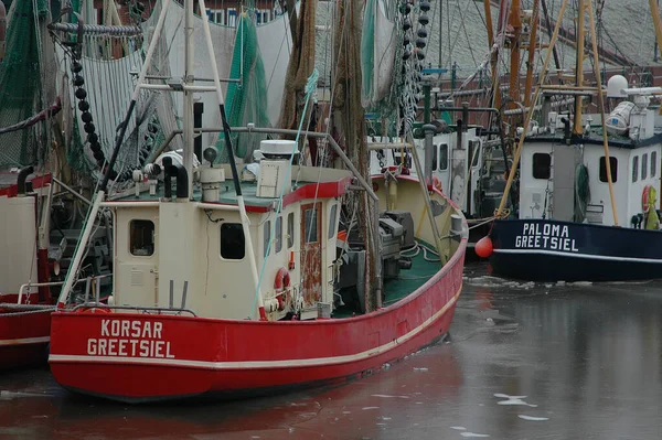 Waktu Musim Dingin Greetsiel Laut Utara — Stok Foto