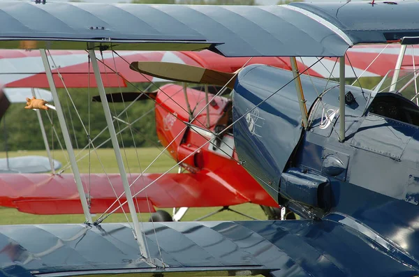 Flugzeuge Auf Einem Kleinen Flughafen Deutschland — Stockfoto