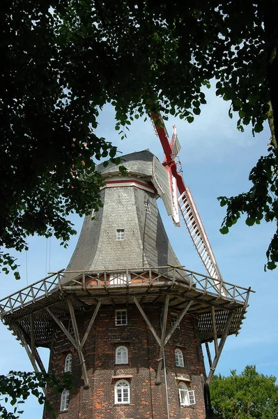 Väderkvarn Staden Bremen — Stockfoto