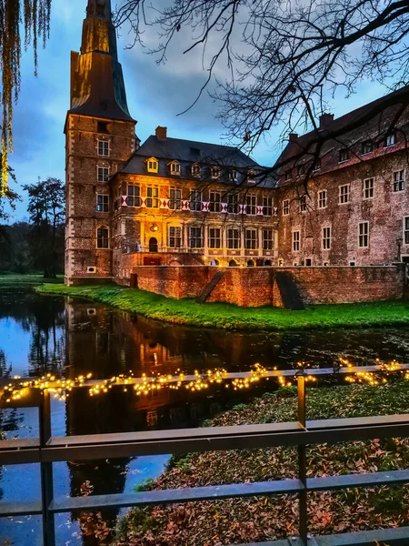 Рождественское Время Замке Райсфельд Германии — стоковое фото