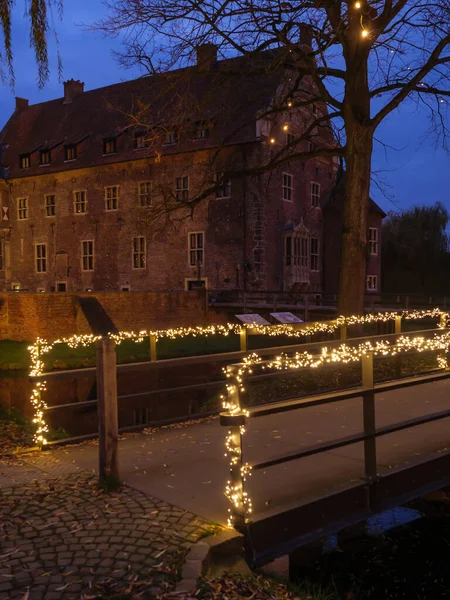 Weihnachten Auf Burg Raesfeld Deutschland — Stockfoto