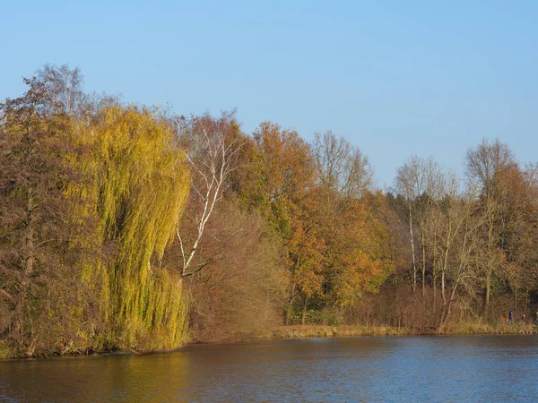 Tempo Autunno Lago Germania — Foto Stock