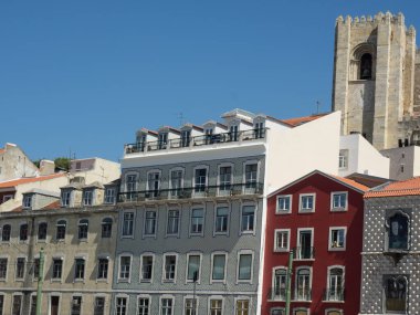 Lizbon, Portekiz 'deki tagus nehrinde.