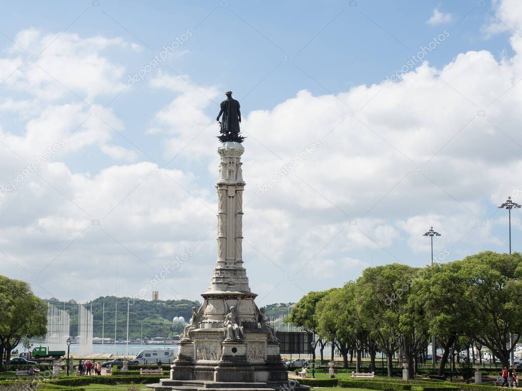 Lisbon at the tagus river in Portugal