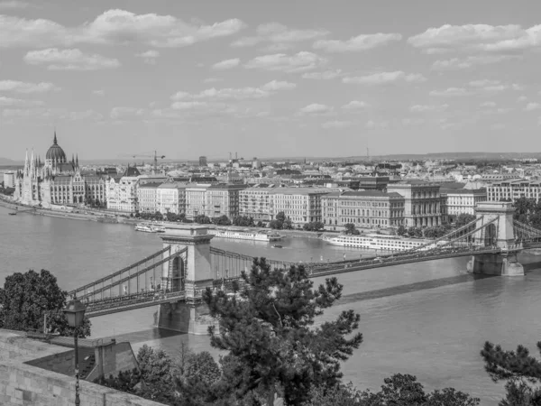 Budapest Városa Danube Folyónál — Stock Fotó