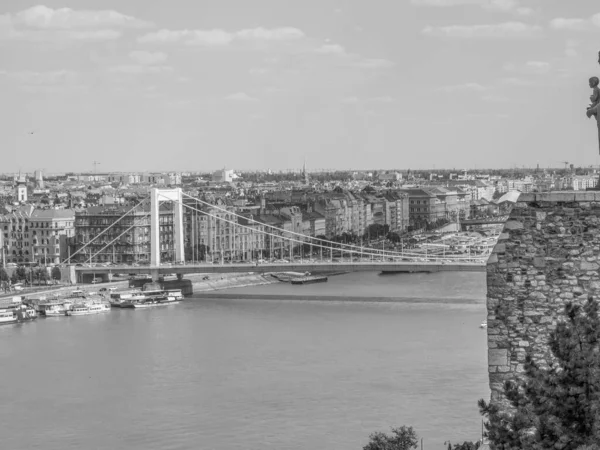 Budapest Városa Danube Folyónál — Stock Fotó