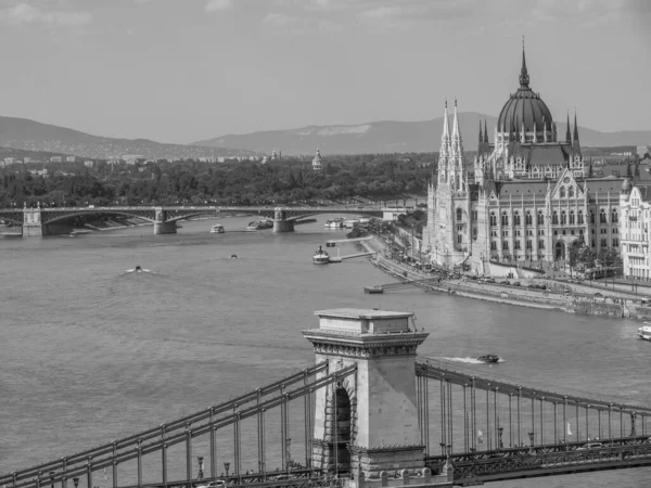 Budapest Városa Danube Folyónál — Stock Fotó