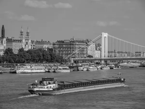 Tuna Nehrinin Oradaki Budapeşte Şehri — Stok fotoğraf