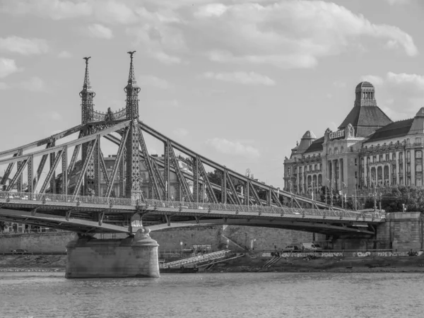 Budapest Városa Danube Folyónál — Stock Fotó