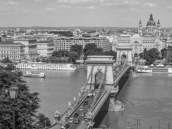 Budapest Városa Danube Folyónál — Stock Fotó